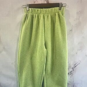 Princess Polly Pants Womens 2 XS Sweatpants Quilted Joggers High Rise Lime